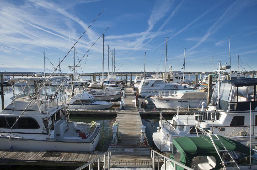 dock and marina in Beaufort, South Carolina