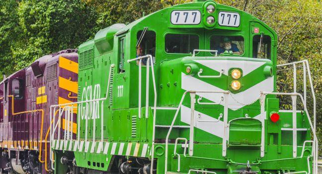 Train, Great Smoky Mountains Railroad, Bryson City, North Carolina