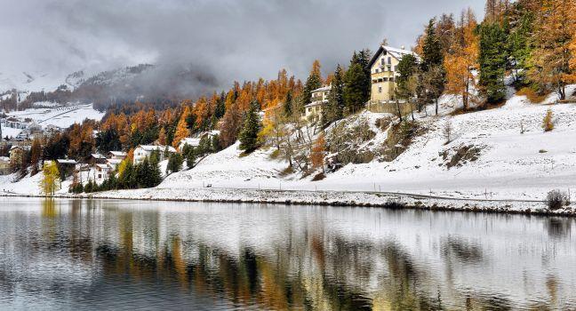 Lake St. Moritz winter