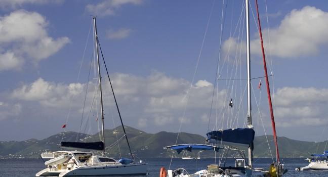 Caribbean sea. Island Tortola. Sailing vessels.; 