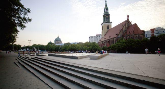 Public Square, Alexanderplatz, Mitte, Berlin, Germany, Europe.