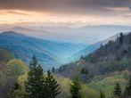 Oconaluftee Valley Scenic Sunrise Overlook Great Smoky Mountains National Park