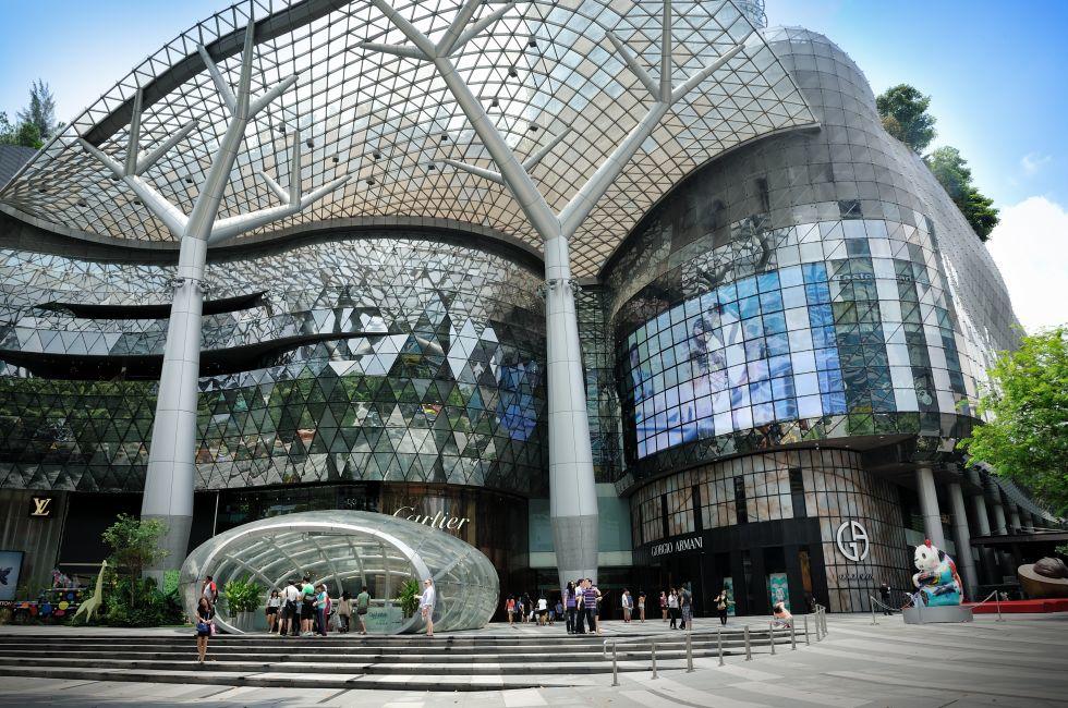 SINGAPORE - MAR 23 : Day view of ION Orchard shopping mall on Mar 23, 2013 in Singapore Orchard Road. The Media Facade is a multi-sensory canvas media wall made with cutting-edge technology.