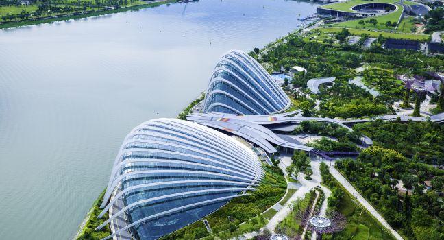 SINGAPORE - CIRCA MAY 2014: Gardens by the Bay in Singapore. Gardens by the Bay was crowned World Building of the Year at the World Architecture Festival 2012.