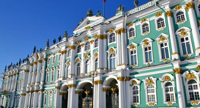 Winter Palace in Saint Petersburg, Russia.