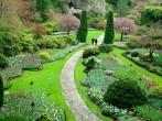 national historical site butchart garden in spring, victoria, british columbia, canada; 