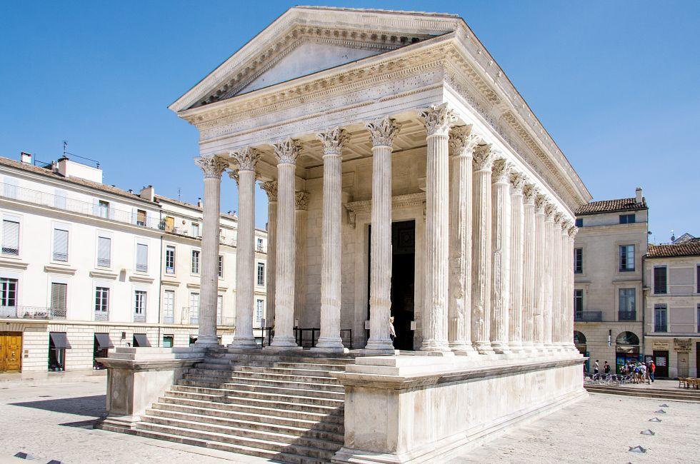 Roman Temple, Maison Carree, Nimes, Provence, France