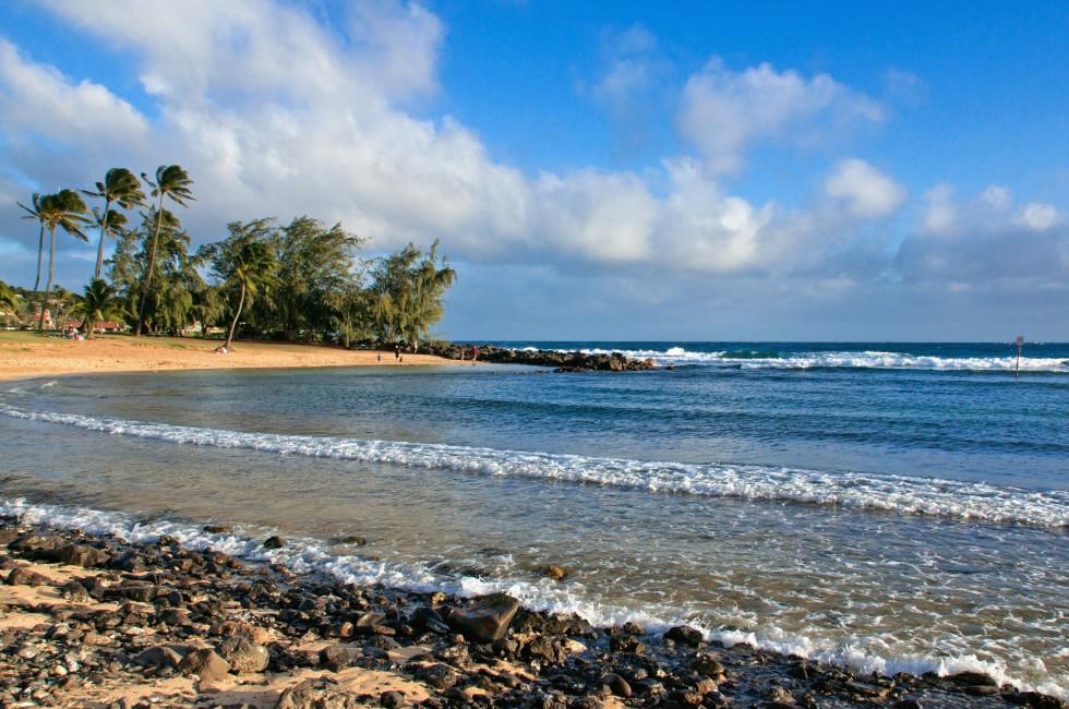 poipu beach park on the island of Kauai, Hawaii.