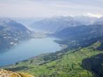 Lake of thun at Interlaken, switzerland, alpine view;