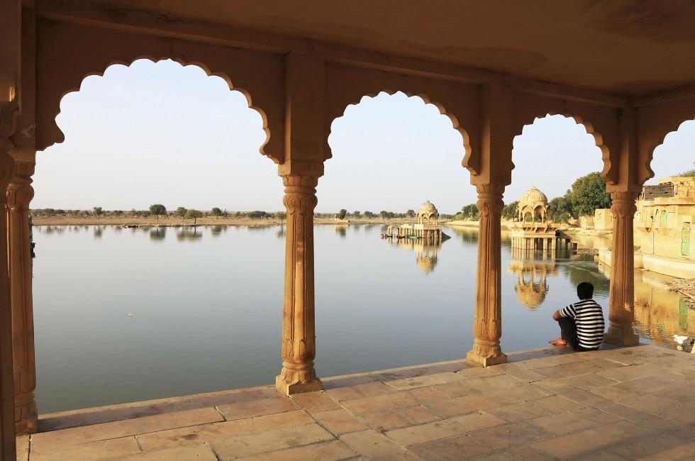 Gadisagar lake, Jaisalmer, India.