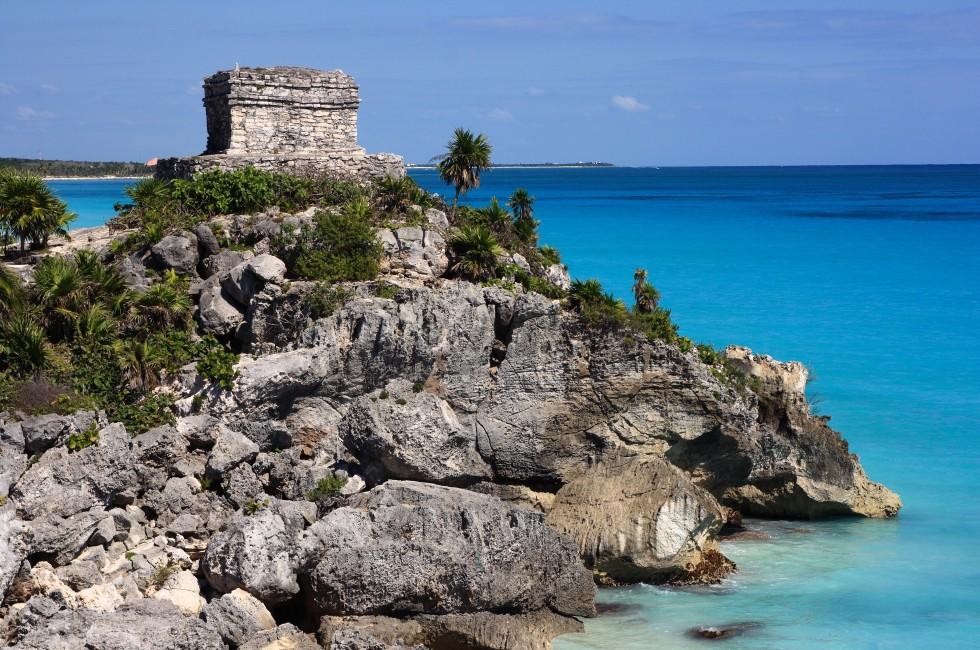Mexico Quintana Roo Tulum Mayan Ruins - Costa Maya Yucatan peninsula; 