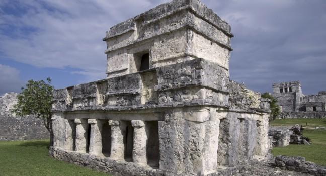 Temple of the Frescos in Tulum, Mexico.