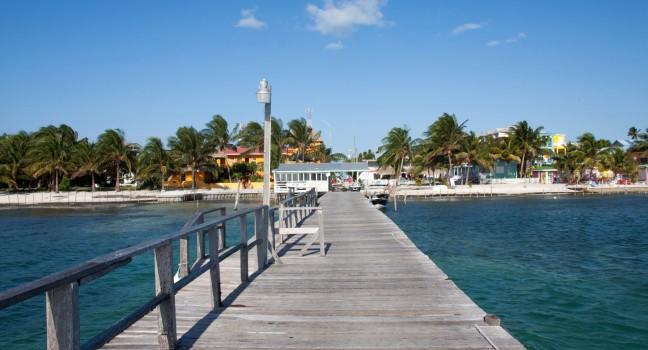 Panoramic view of Caye Caulker, Belize; 