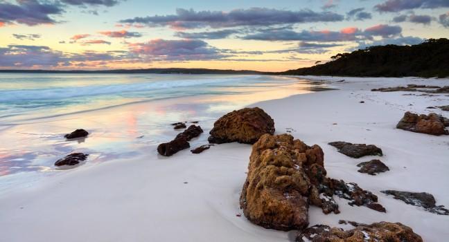 The sunrise at Hyams Beach was beautiful.  Jervis Bay NSW Australia