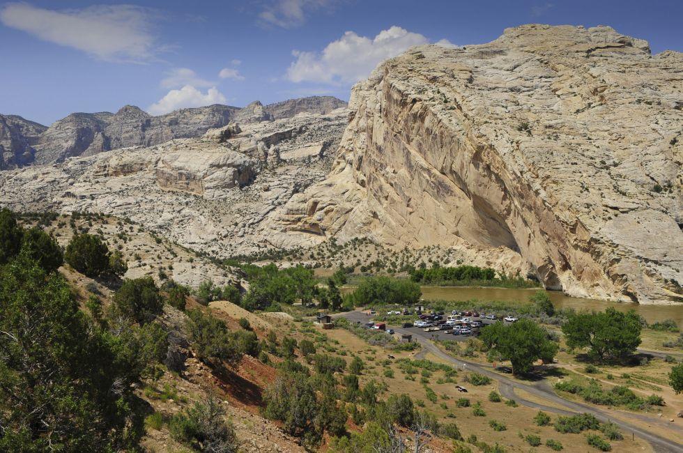 Split Mountain and the Green River in Dinosaur National Monument.
