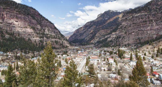 View of the Ouray city, Colorado.