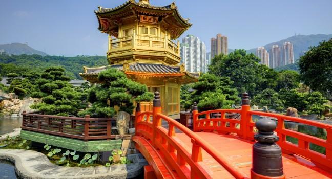 Golden Pavilion, Chi Lin Nunnery, Hong Kong, China