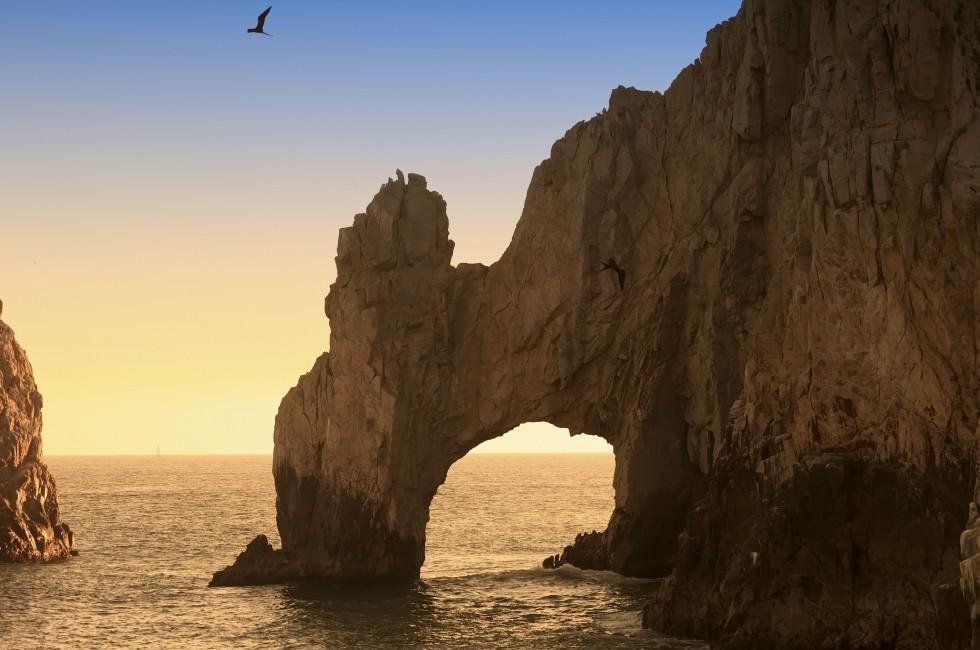 The Arch and Land's End at Sunset, Cabo San Lucas, Mexico.
