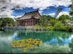 HDR image of the Chinese Garden of the Montreal Botanical Gardens.