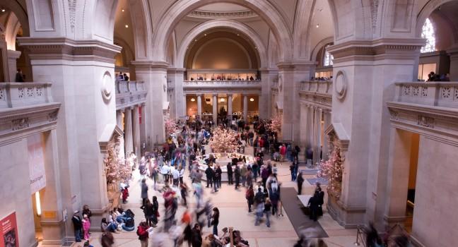 View of the hall of Metropolitan Museum in New York.