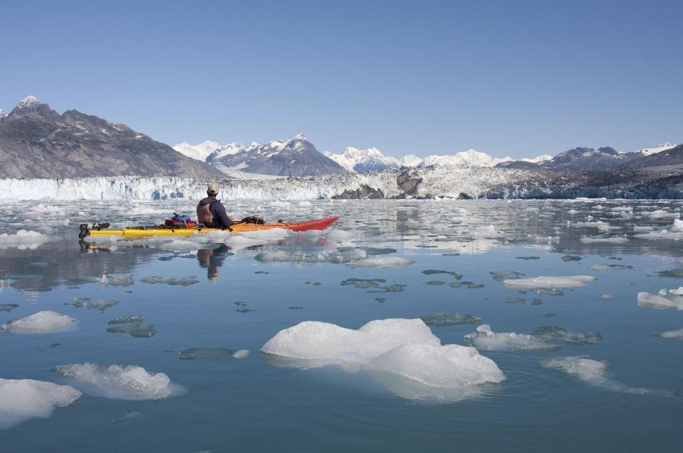 Kayak Trip from Valdez to Columbia Glacier Prince William Sound Alaska.