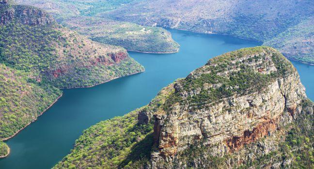 View of Three Rondavels canyon in Kruger Park, Mpumalanga South Africa