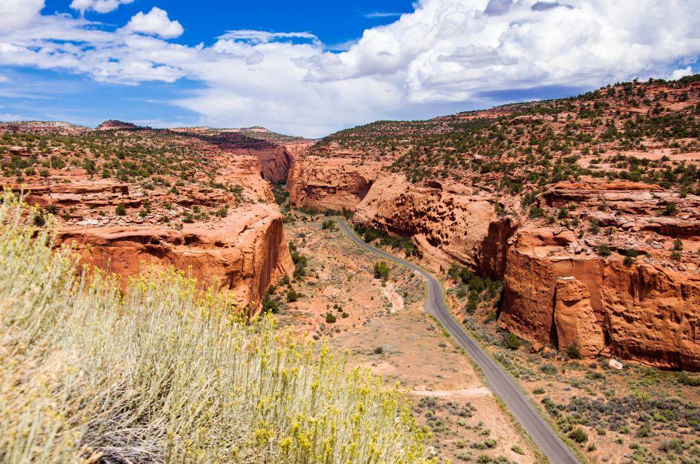 A road between the valley, Grand Staircase-Escalante National Monument, Utah, USA