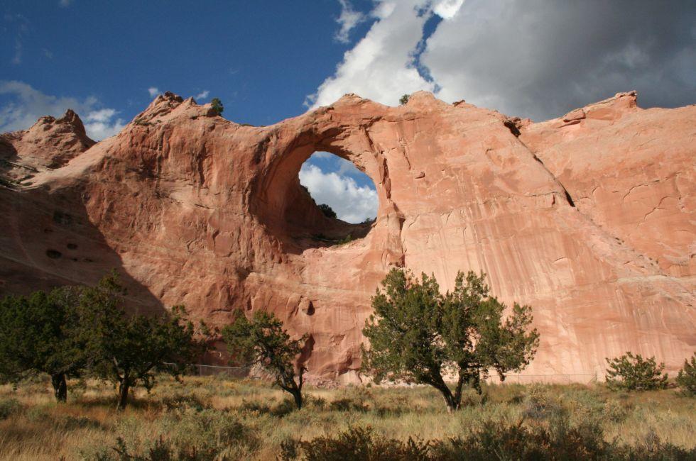 Window rock on the Navajo Nation in Northern Arizona.