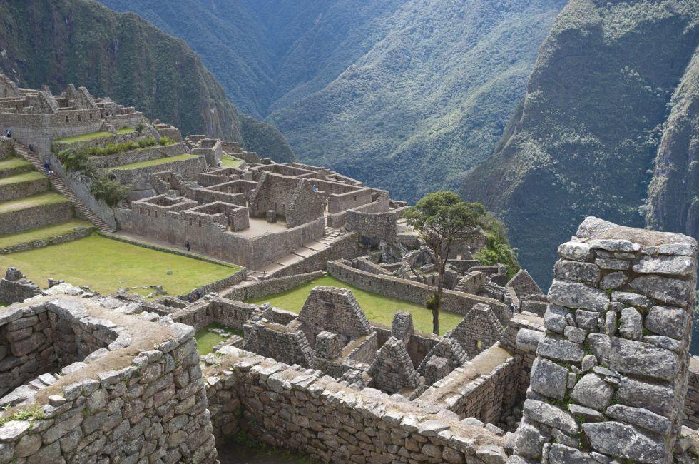This image shows the Manchu Picchu complex in Peru.;