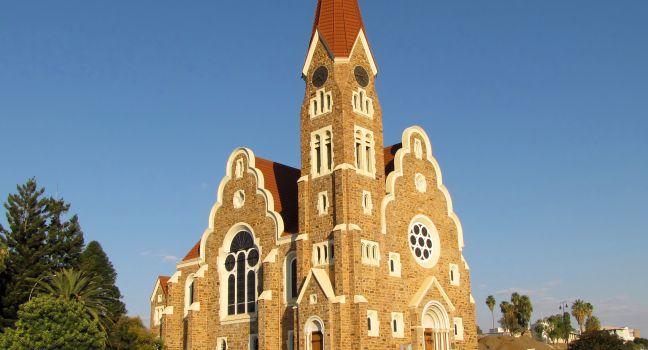 Christuskirche, famous landmark in Windhoek, Namibia. 
