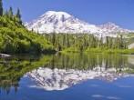 The Beautful Reflection of Mt Rainier from the Bench Lake.
