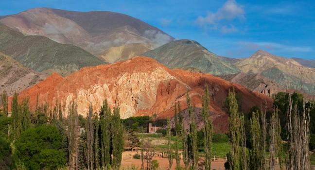 Colored mountain in Purmamarca, Jujuy Argentina