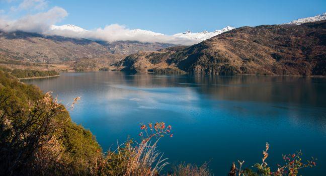 Lago General Carrera, Carretera Austral, HIghway 7, Chile.;