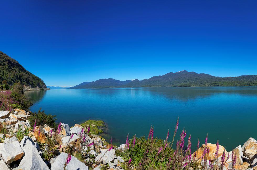 View from the Carretera Austral, Puyuhuapi, Patagonia, Chile, South America