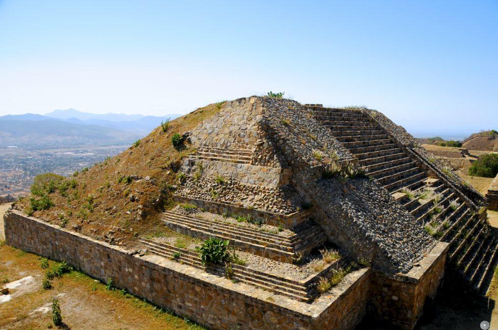The pyramid ruins of Monte Alban - Oaxaca, Mexico