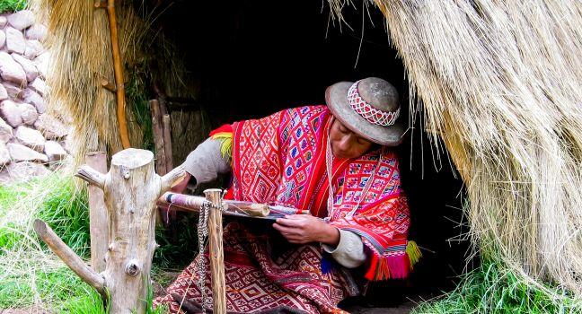 Woman, Awana Kancha Llama Farm, Pisac, Peru