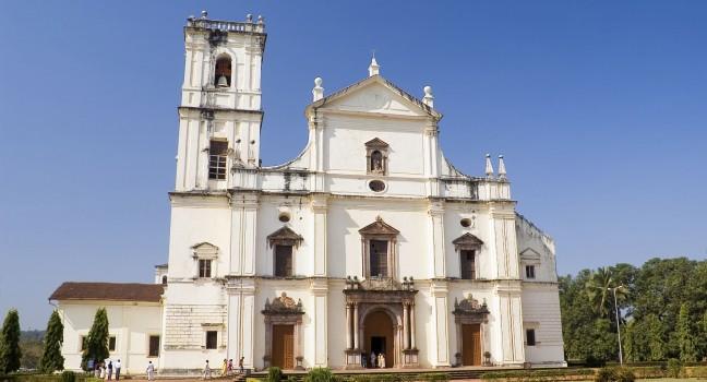 St.Catherine Cathedral, was built in 1652, Old Goa city, state Goa, India.