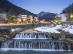 Springs in the small Town of Shubu, Nagano, Japan. The town is famed for its hot springs.