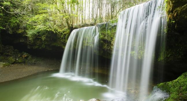 Waterfall deep forest at  Aso of Japan.