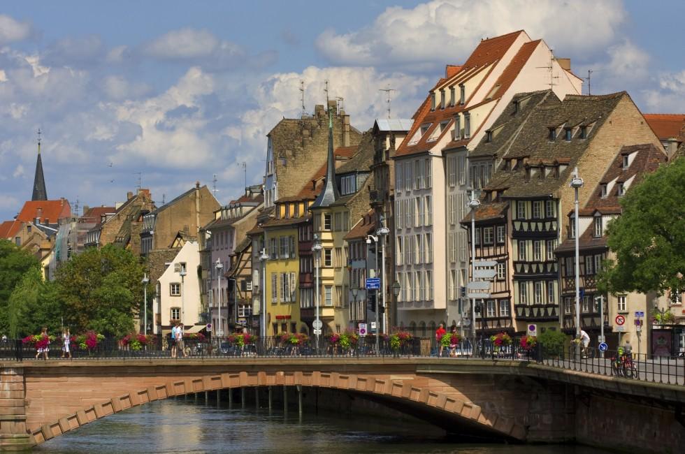 Central part of Strasbourg city, France; 