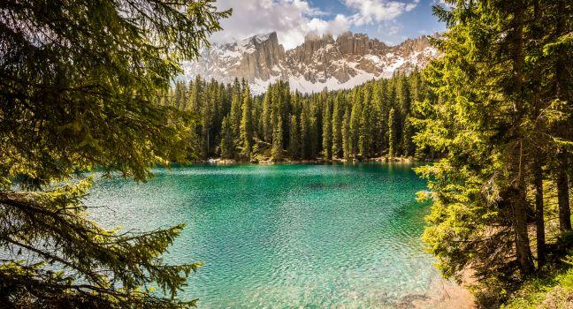 Carezza Lake, Trentino, Dolomites Alps, Italy