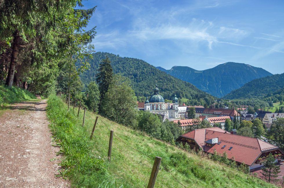 Village and Abbey of Ettal near Oberammergau,upper Bavaria,Germany