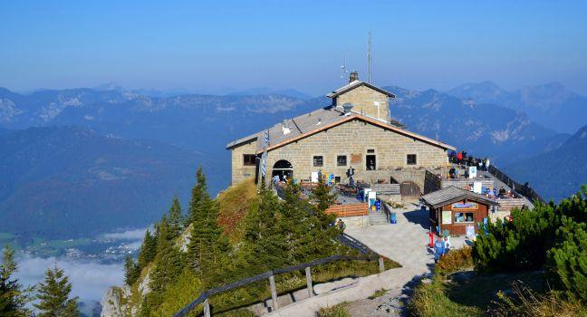 BERCHTESGADEN,GERMANY-SEPTEMBER 28: Tourists visit Kehlstein haus in Obersalzberg on September 28, 2011. The &quot;Eagle's Nest&quot; was built for Adolph Hitler for his 50th birthday.