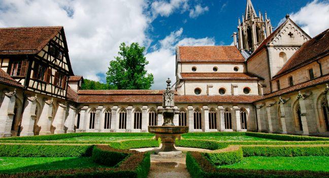 Inner courtyard of Bebenhausen Monastery - one of the best-preserved Cistercian abbeys in southern Germany.