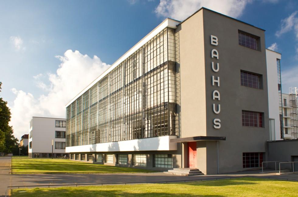 Dessau, Germany; Bauhaus - complex of modern architecture on April 23, 2011, Dessau, Germany. This iconical piece of architecture was designed in 1925 by Walter Gropius and is in UNESCO; 
