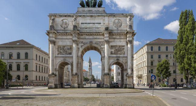 Street, Arch, Seigestor, Munich, Germany
