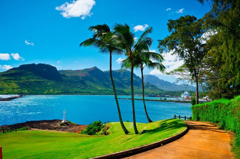 Beautiful view of Nawiliwili, Kauai Island, Hawaii, USA.