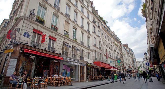 Shops, Rue Montorgueil, Paris, France