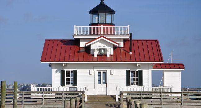 Roanoke Marshes Lighthouse in Roanoke Island, Manteo, North Carolina, USA