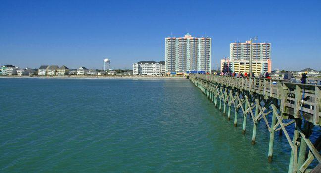 Myrtle Beach South Carolina View From Cherry Grove, Fishing Pier